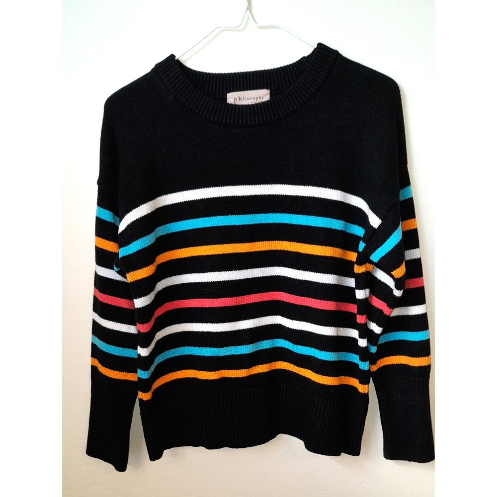 Philosophy Medium Black/Striped Sweater